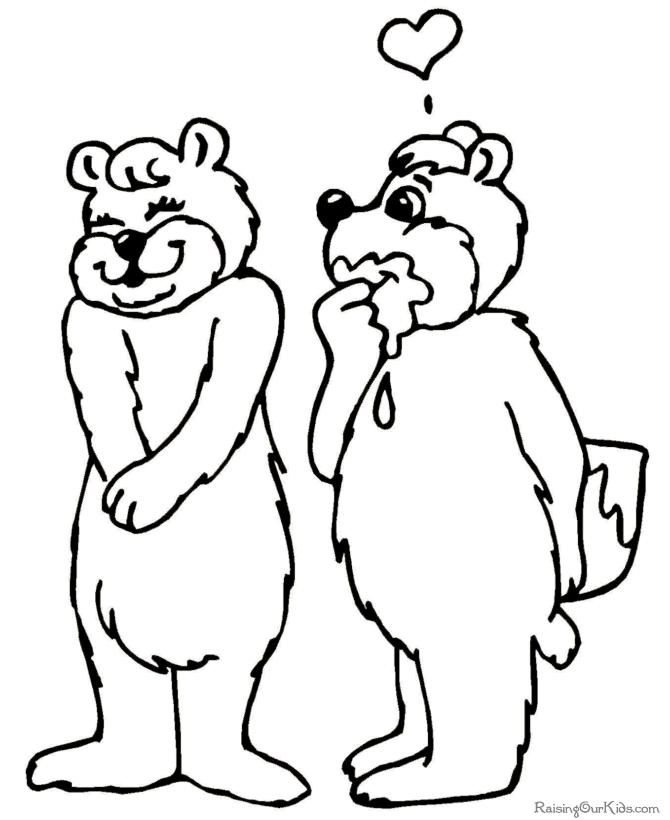 Valentine coloring pages