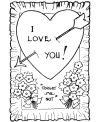 Valentine Day coloring page for child