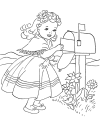 Valentine Day card coloring page