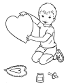 Printable Valentine coloring pages