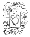 Valentine card to color