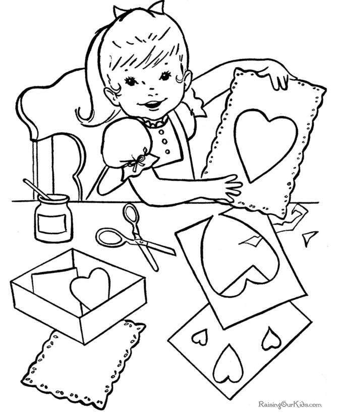 Printable Valentine craft page