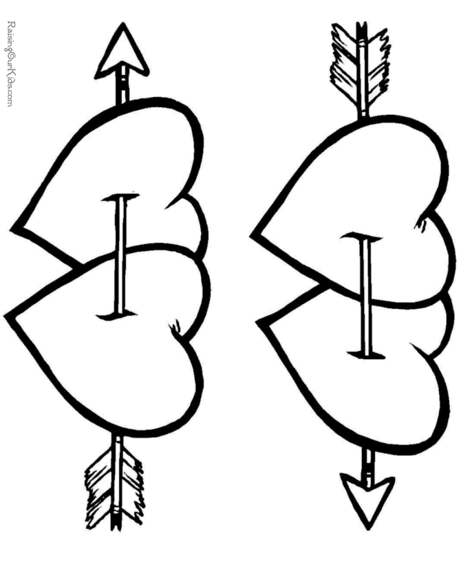 Printable Valentine coloring page