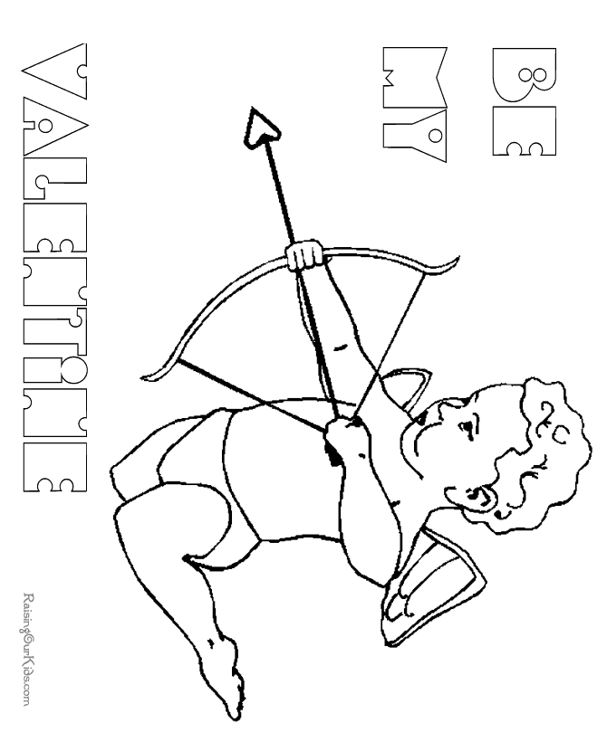 Saint Valentine coloring page