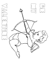 Saint Valentine day coloring page