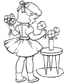 Valentine flowers to print