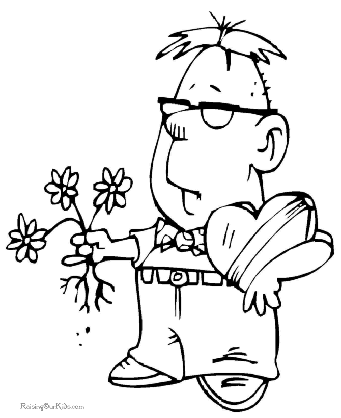 Valentine coloring pages to print