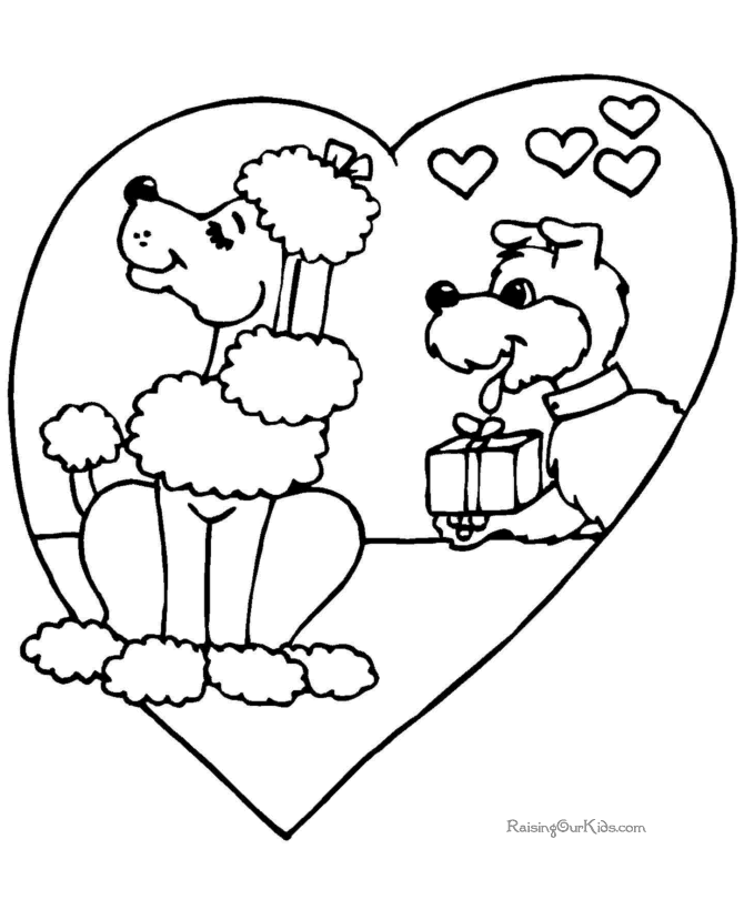 Valentine pages to color