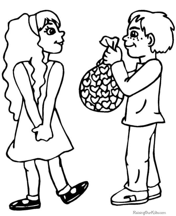 Valentines day coloring pages