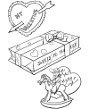Gift coloring pages