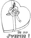 Valentine gifts coloring page