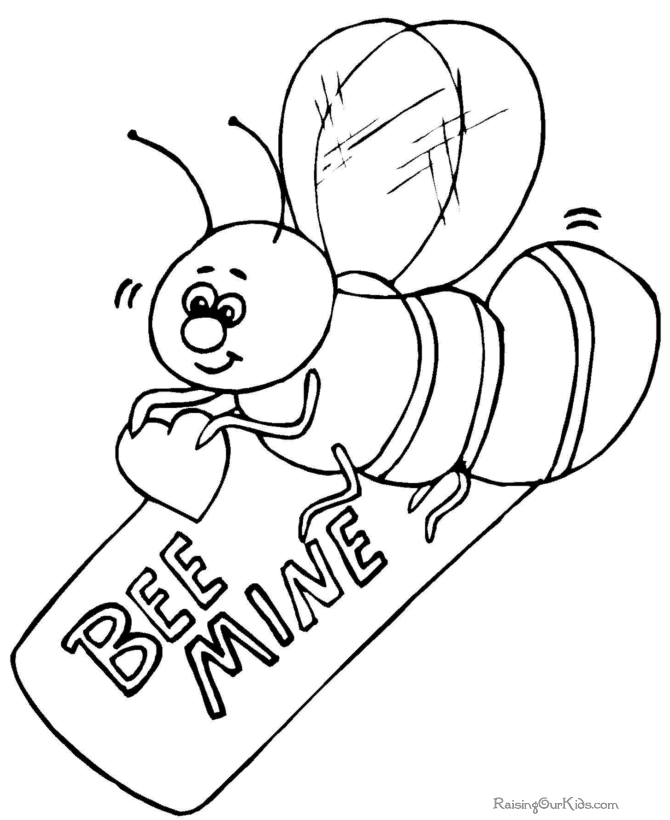 Valentines coloring book pages