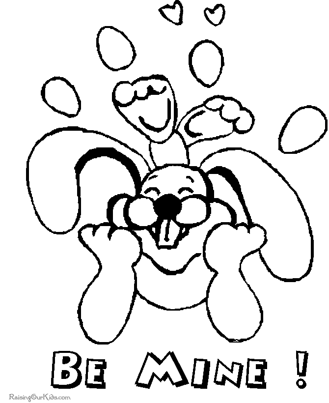 Happy Valentines coloring page
