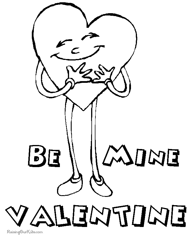 Valentine coloring pages