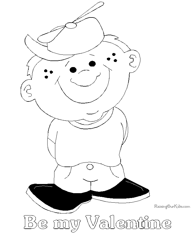 Happy Valentine coloring pages