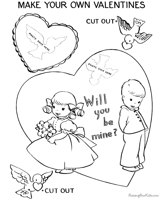 San Valentine coloring page