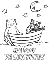 Child Valentine coloring pages
