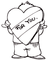 Kid Valentine coloring pages