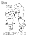 Happy Valentine page to color