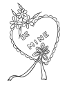 Child Valentine coloring pages
