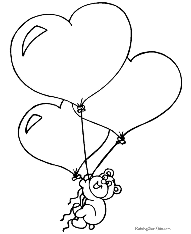 Valentine hearts coloring pages