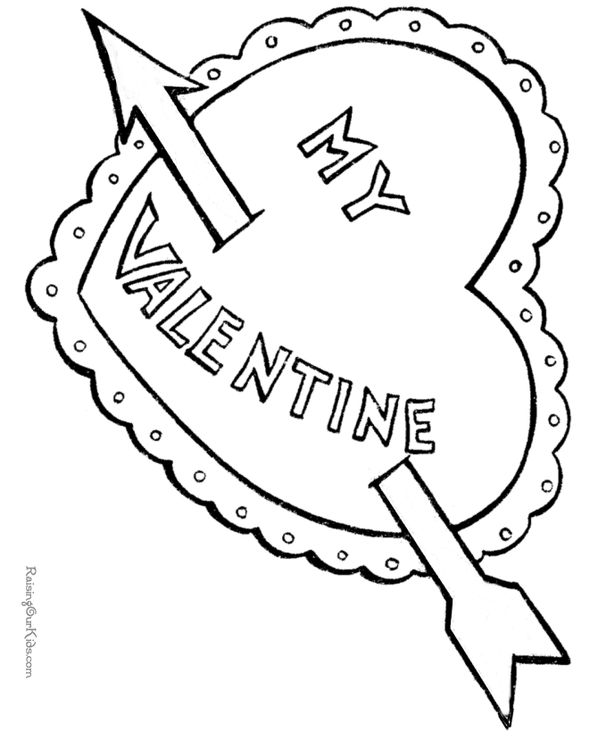 Printable Valentine hearts coloring pages