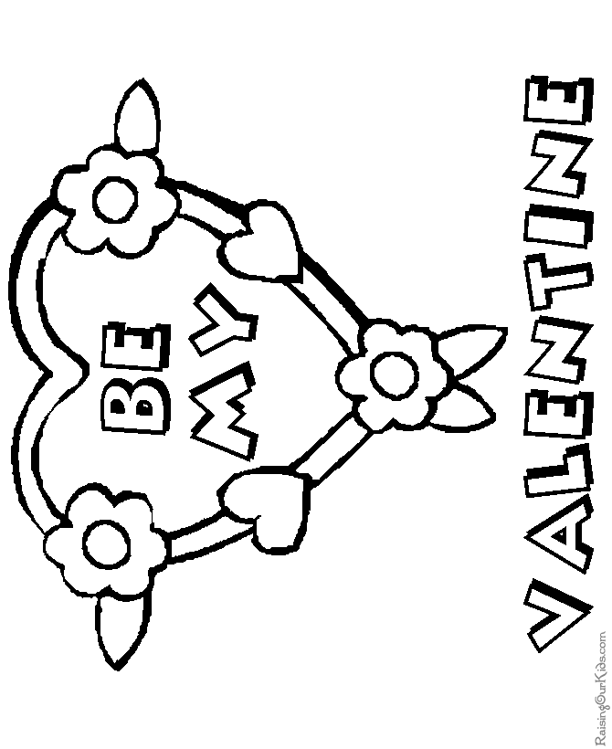 Valentine coloring printables