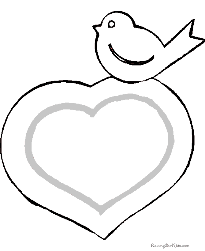 Printable Valentine coloring pages