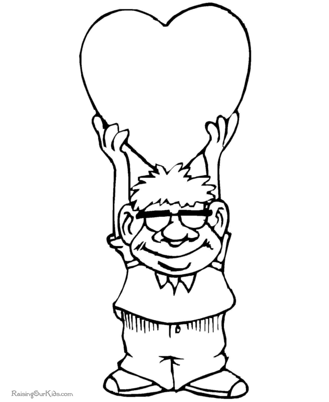 Valentine day coloring pages