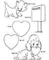 Valentine hearts to print