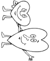 Kid Valentine coloring pages