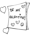 Valentine day coloring hearts