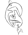 Valentine day coloring page