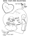Valentines hearts coloring pages
