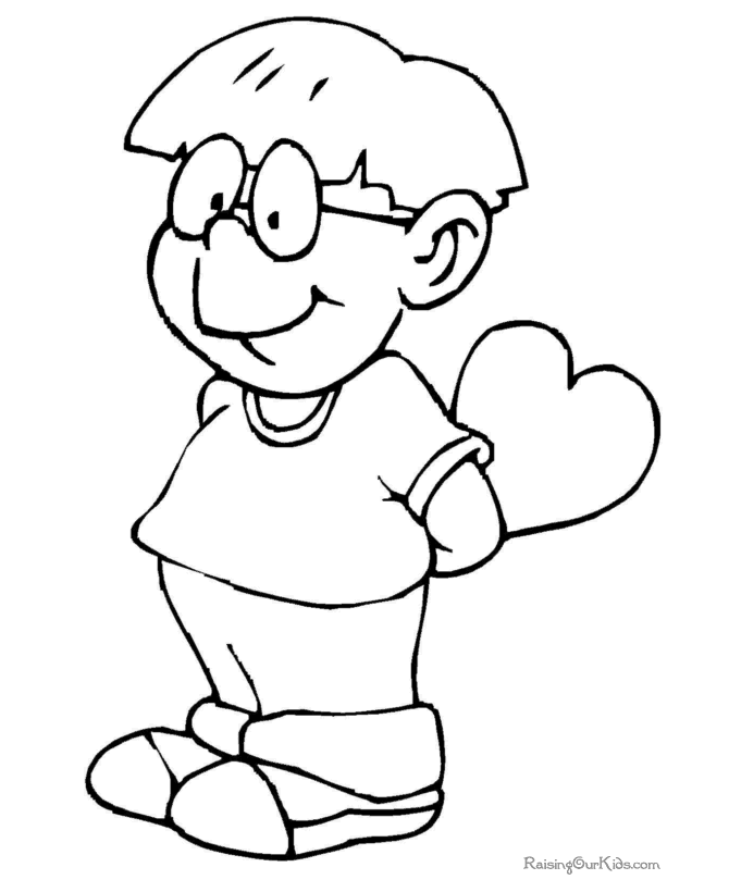 Valentine Day coloring pages for kid