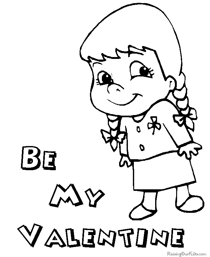 Kid printable pages for Valentine