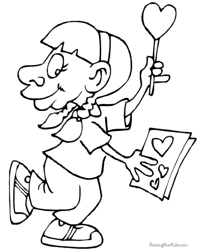 Kindergarten Valentines coloring pages