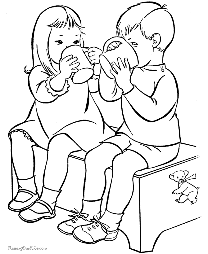 Free Valentines Day coloring book pages