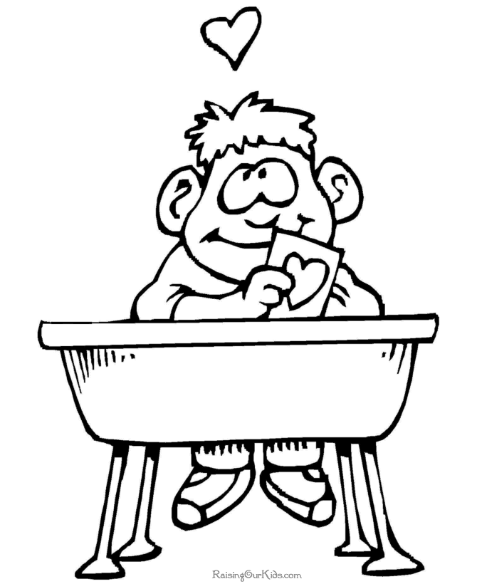 Free Valentines coloring page for kid