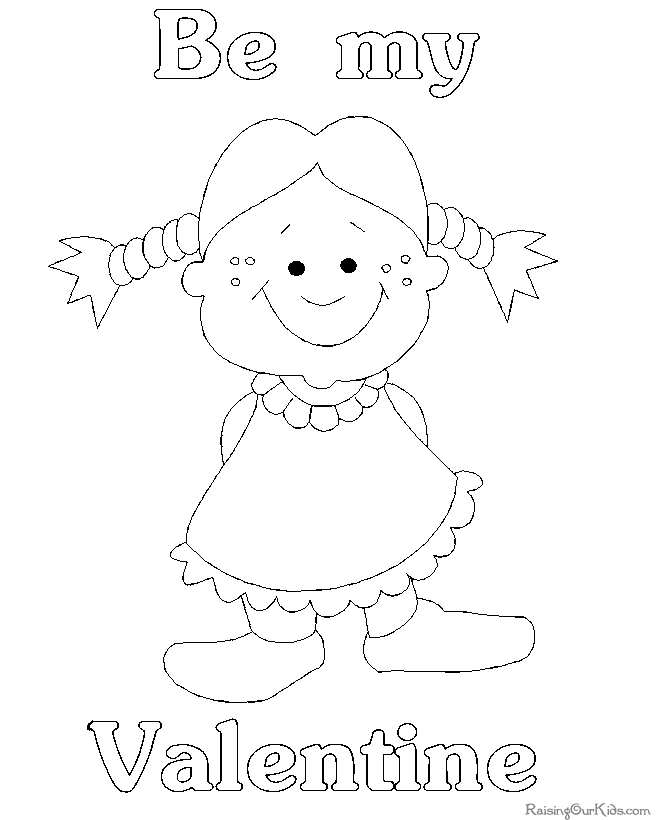 Saint Valentine coloring page