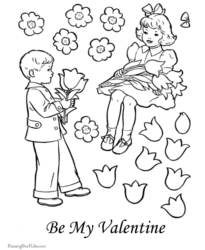 Coloring page for Valentine Day