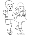 Valentine coloring pages