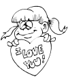Valentine coloring pages