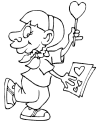 Kindergarten Valentine coloring pages
