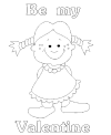 Saint Valentine coloring page