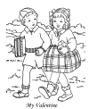 Printable Valentine coloring pages