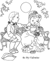 Valentine coloring pages