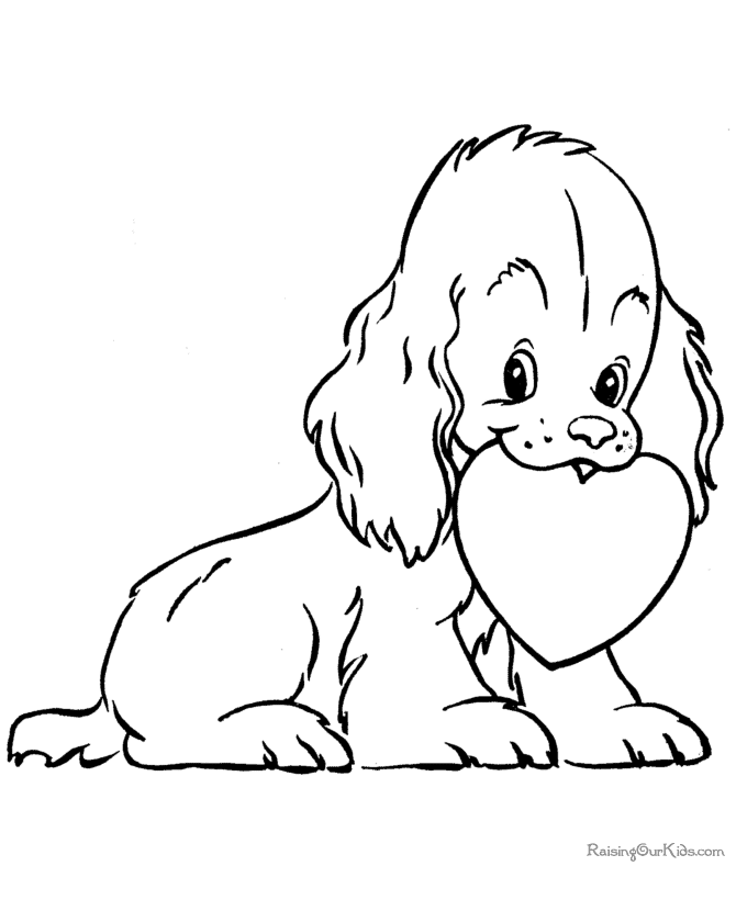 Preschool coloring pages for Valentine