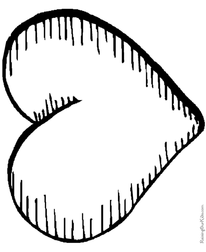 Child coloring pages for Valentine