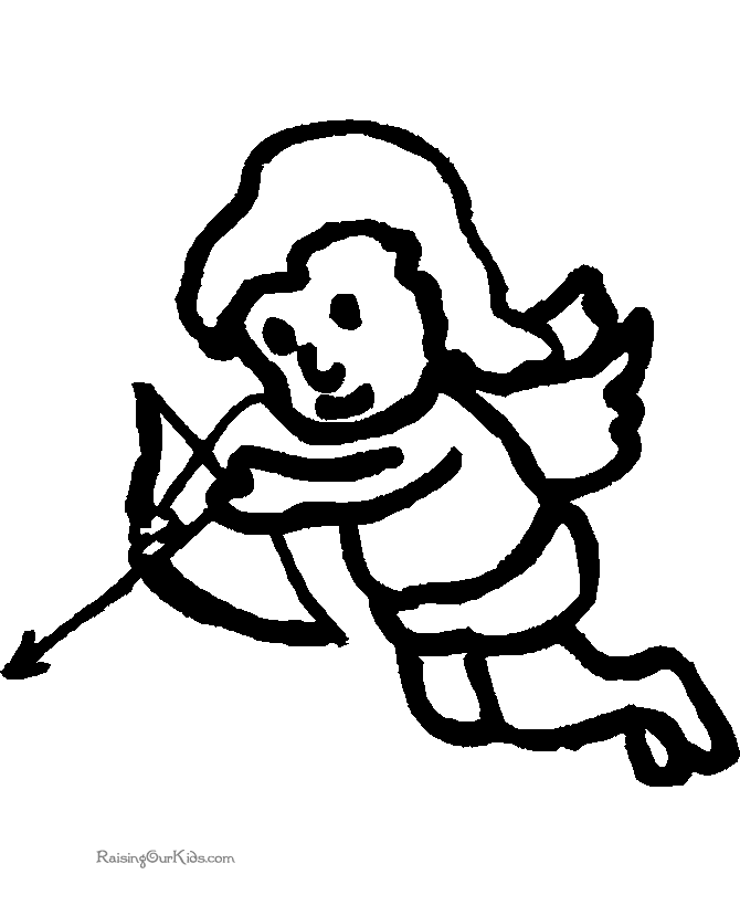 Preschool Valentine coloring page